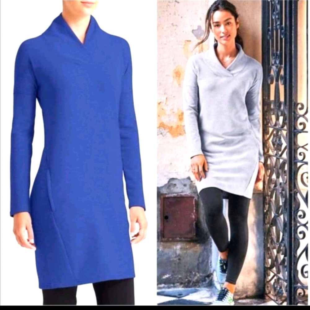Athleta Soft Tech Wool Blend Blue Dress XS